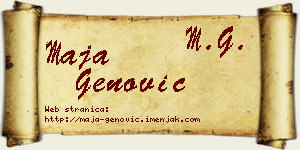 Maja Genović vizit kartica